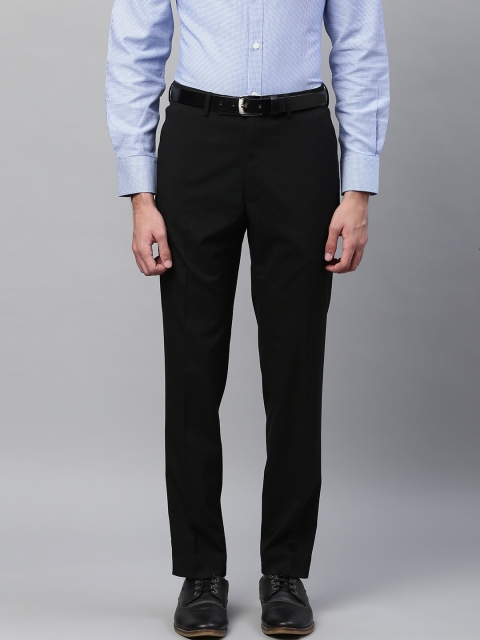 

Marks & Spencer Men Black Solid Skinny Fit Formal Trousers