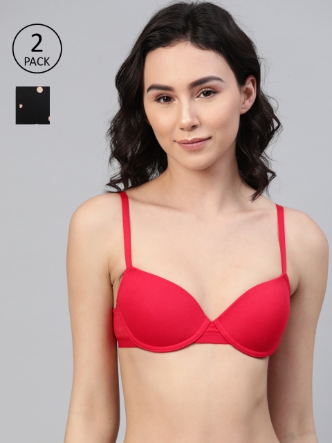 

Marks & Spencer Pack of 2 Underwired Lightly Padded Balconette Bra T33358, Black
