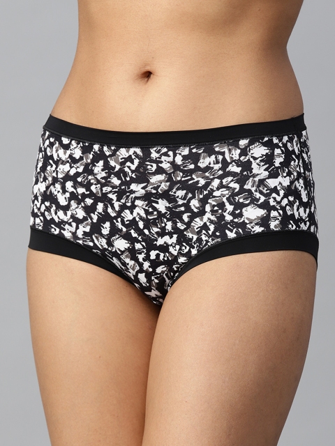 

Marks & Spencer Women Black & White Printed Flexifit Hipster Briefs