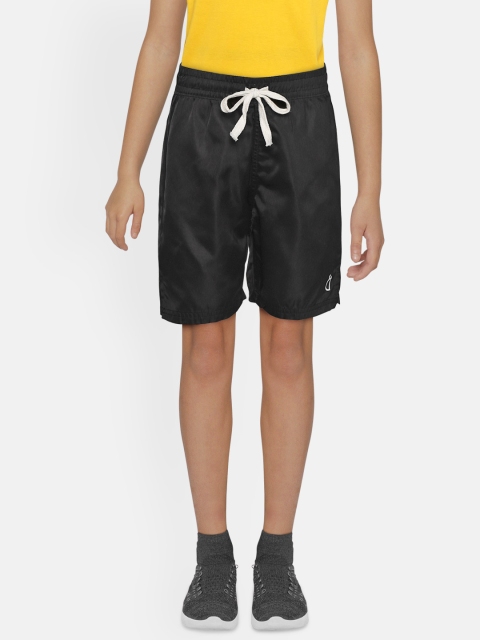 

Gini and Jony Boys Black Solid Regular Shorts