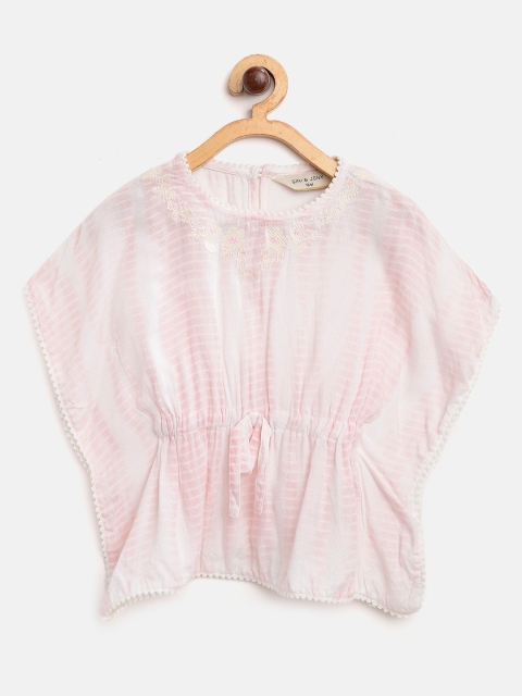 

Gini and Jony Infant Girls White & Pink Tie & Dye Kaftan Top