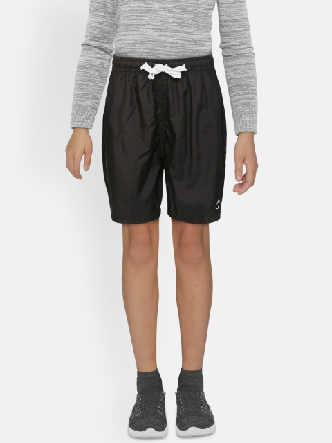 

Gini and Jony Boys Black Solid Regular Fit Sports Shorts