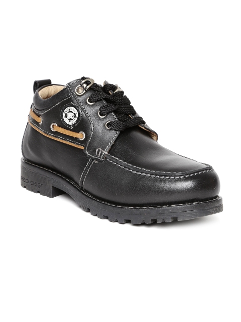 

Red Chief Men Black Leather Casual Shoes