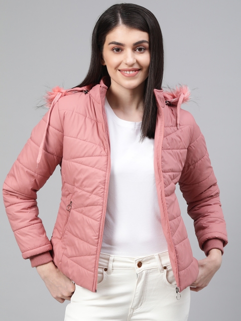 

Fort Collins Women Pink Solid Lightweight Parka Jacket