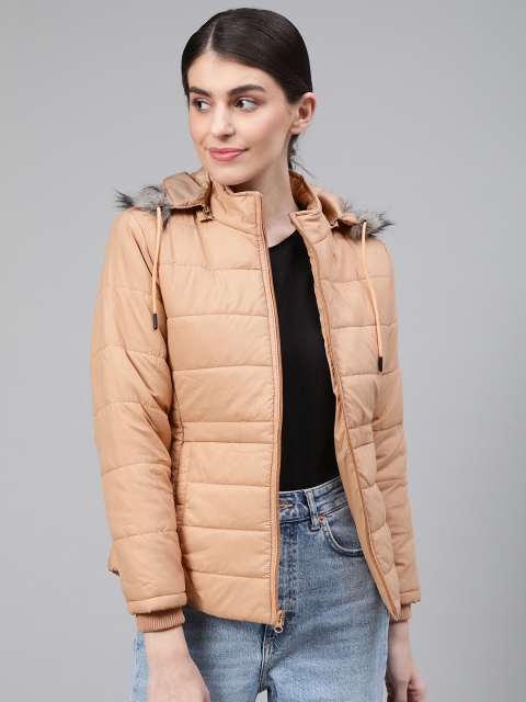 

Fort Collins Women Peach-Coloured Lightweight Detachable Hooded Longline Parka Jacket