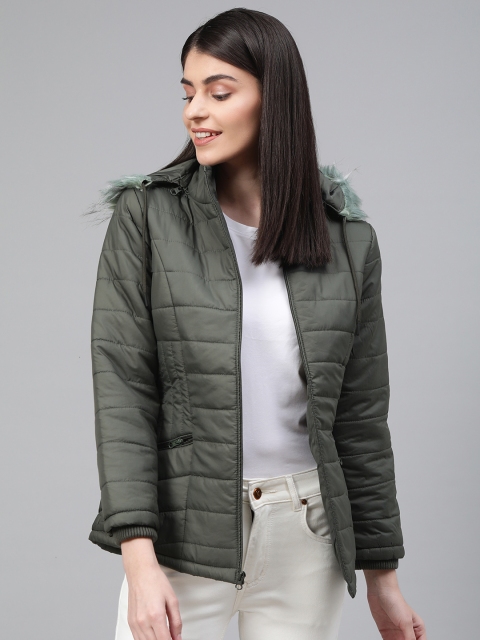 

Fort Collins Women Green Solid Lightweight Hooded Parka Jacket