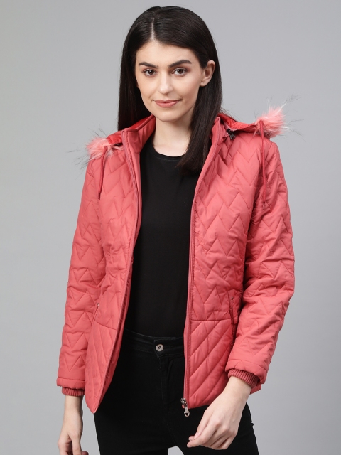 

Fort Collins Women Pink Solid Lightweight Parka Jacket