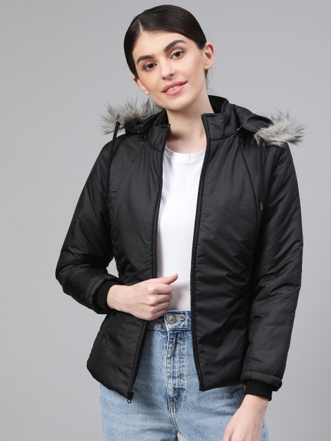 

Fort Collins Women Black Solid Lightweight Parka Jacket