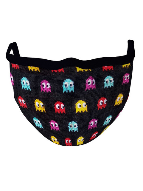 

Soxytoes Unisex Black Printed 4-Ply Anti-Pollution Cotton Knitted Washable Cloth Masks