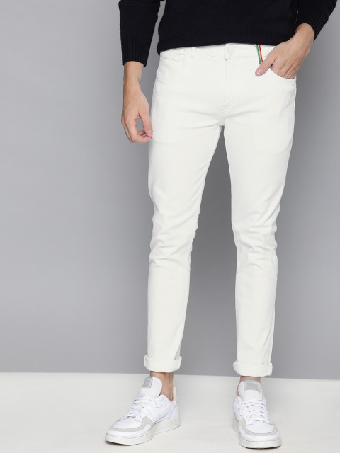 

Mast & Harbour Men White Skinny Fit Mid-Rise Clean Look Stretchable Jeans