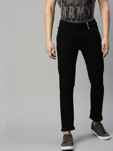

Mast & Harbour Men Black Skinny Fit Mid-Rise Clean Look Stretchable Jeans