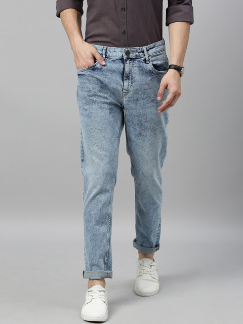 

Mast & Harbour Men Blue Slim Tapered Fit Mid-Rise Clean Look Stretchable Jeans