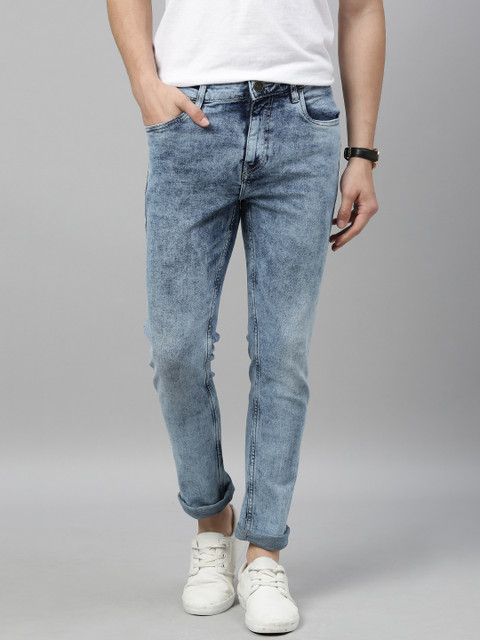 

Mast & Harbour Men Blue Skinny Fit Mid-Rise Clean Look Stretchable Jeans