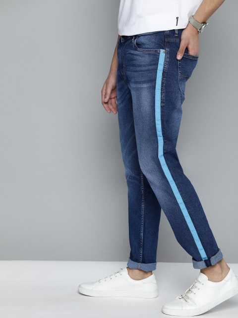 

Mast & Harbour Men Blue Slim Fit Mid-Rise Clean Look Stretchable Jeans