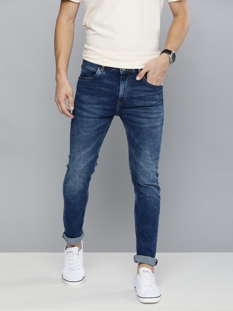 

Mast & Harbour Men Navy Blue Skinny Fit Mid-Rise Clean Look Stretchable Jeans