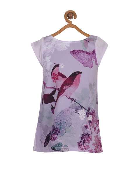 

Miyo Girls Lavender Printed Top