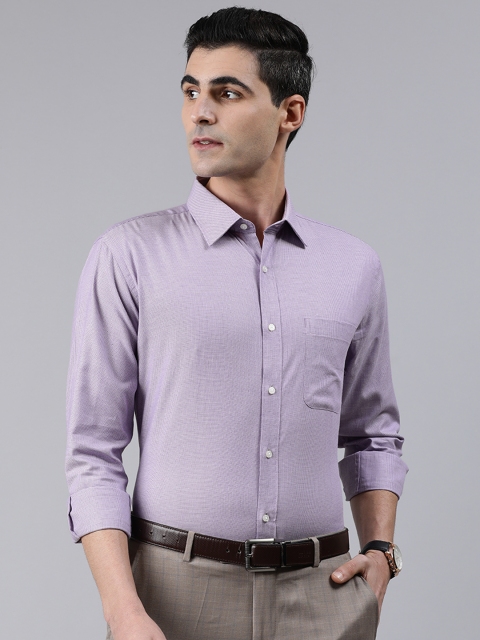 

Raymond Men Lavender Slim Fit Self Design Semiformal Shirt