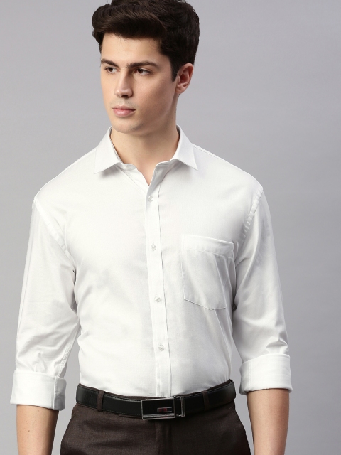 

Park Avenue Men White Slim Fit Solid Formal Shirt