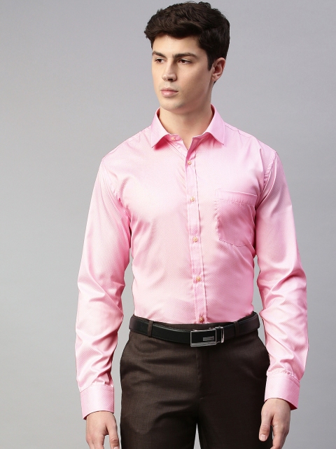 

Park Avenue Men Pink Slim Fit Self Design Formal Shirt