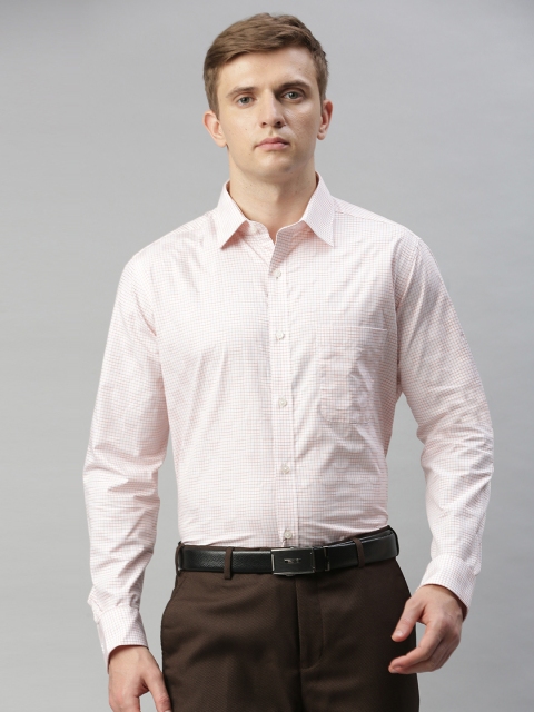 

Raymond Men Peach-Coloured Slim Fit Solid Casual Shirt