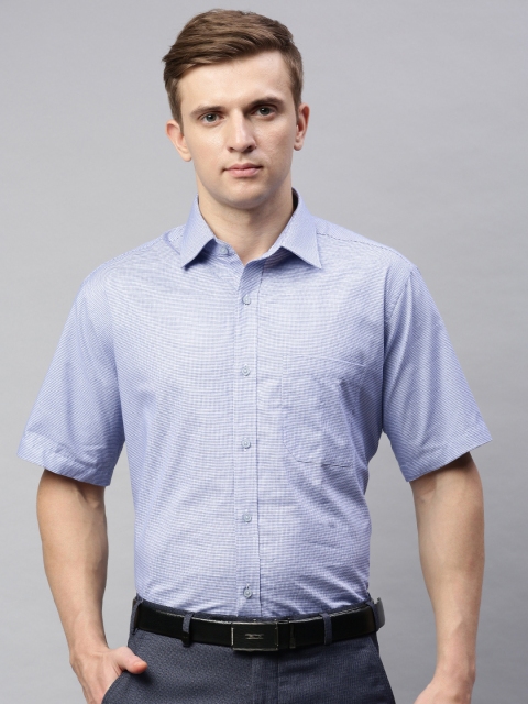 

Raymond Men Blue Contemporary Regular Fit Solid Formal Shirt