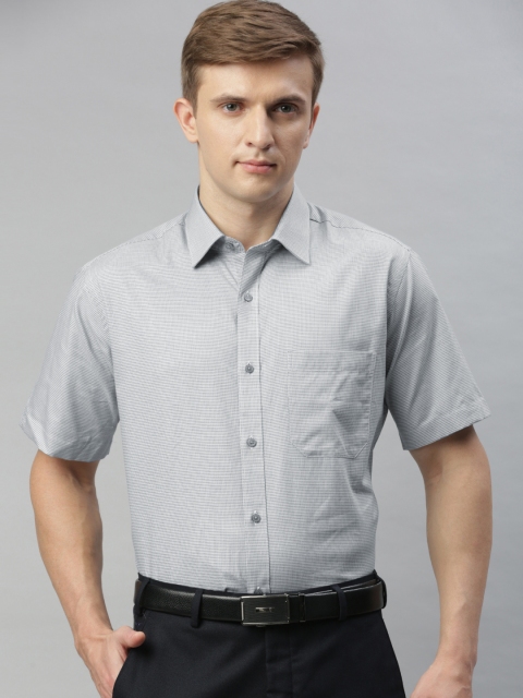 

Raymond Men Grey Contemporary Fit Self Design Formal Shirt