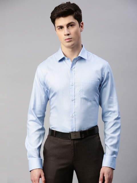 

Park Avenue Men Blue Slim Fit Self Design Formal Shirt