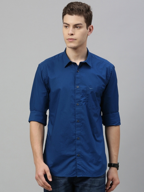 

Park Avenue Men Navy Blue Slim Fit Solid Casual Shirt