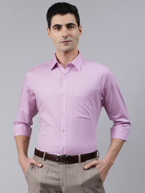 

Raymond Men Pink Slim Fit Self Design Formal Shirt
