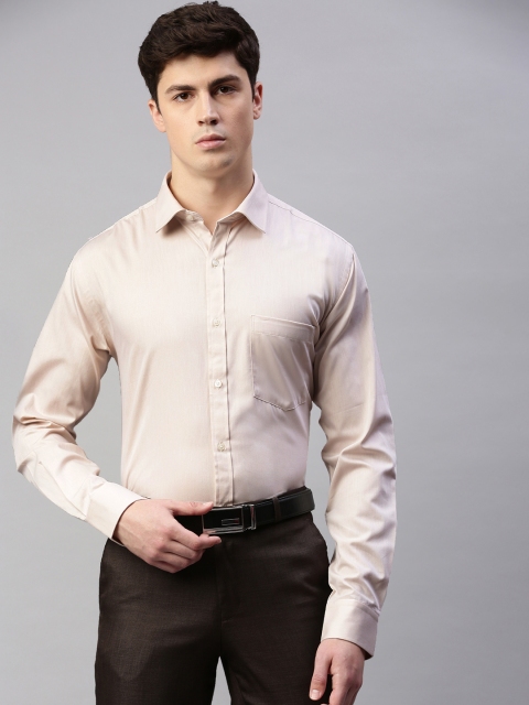 

Park Avenue Men Beige Slim Fit Solid Formal Shirt