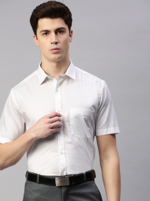 

Park Avenue Men White Regular Fit Solid Formal Shirt
