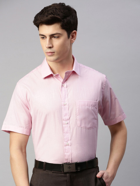 

Park Avenue Men Pink Regular Fit Solid Formal Shirt