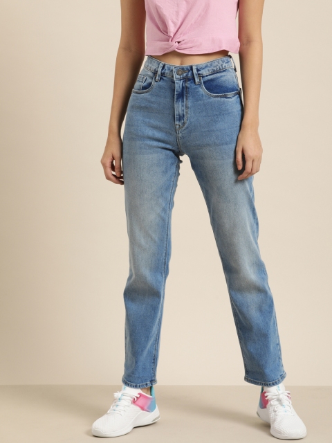 

Moda Rapido Women Blue Straight Fit High-Rise Clean Look Stretchable Jeans