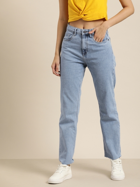 

Moda Rapido Women Blue Straight Fit High-Rise Clean Look Stretchable Jeans