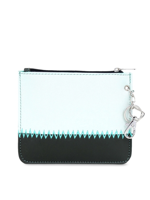 

Spice Art Women Turquoise Blue & Black Colourblocked Coin Pouch