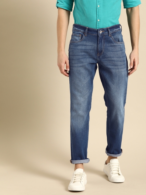 

ether Men Blue Regular Fit Mid-Rise Clean Look Stretchable Jeans