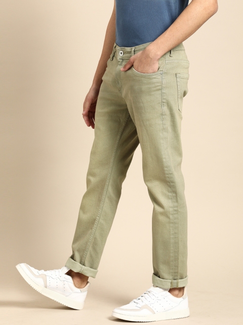

ether Men Beige Regular Fit Mid-Rise Clean Look Jeans
