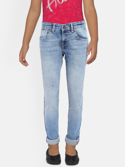 

Pepe Jeans Boys Blue ACER Cashed IP Regular Fit Mid-Rise Clean Look Stretchable Jeans