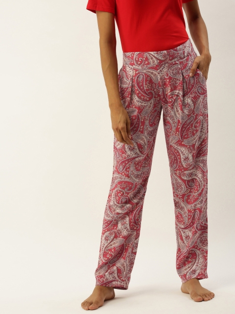 

Slumber Jill Women Red & Pink Printed Lounge Pants