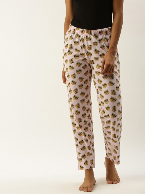 

Slumber Jill Women Pink & Yellow Printed Lounge Pants
