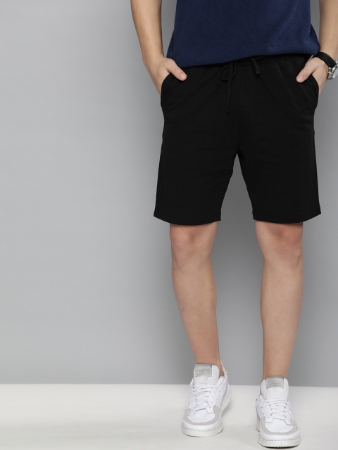 

Mast & Harbour Men Black Solid Regular Fit Regular Shorts