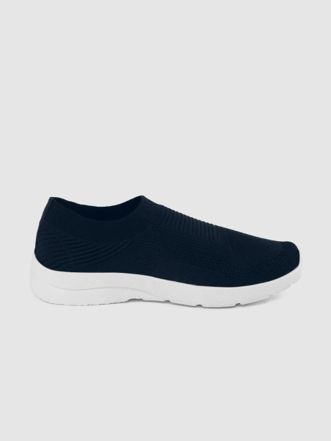 

Roadster Men Navy Blue Woven Design Washable Slip-On Sneakers