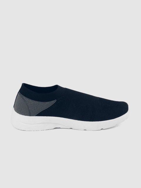 

Roadster Men Navy Blue Woven Design Washable Slip-On Sneakers