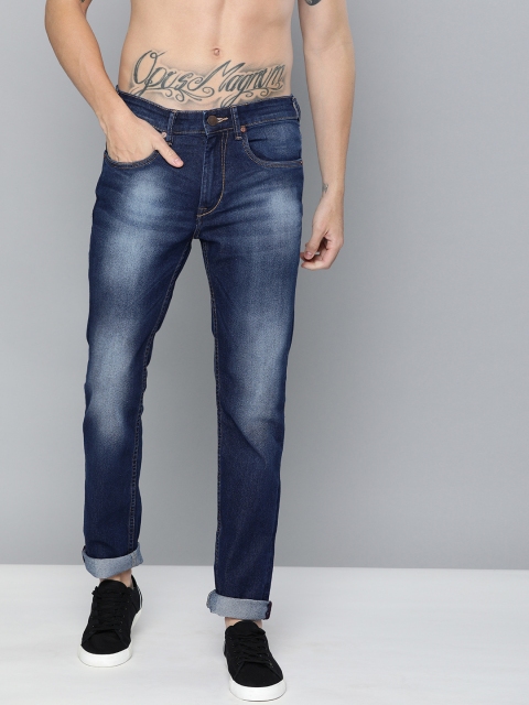 

HERE&NOW Men Blue Slim Fit Mid-Rise Clean Look Stretchable Jeans