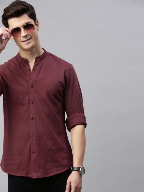 

Mast & Harbour Men Brown Regular Fit Solid Casual Shirt