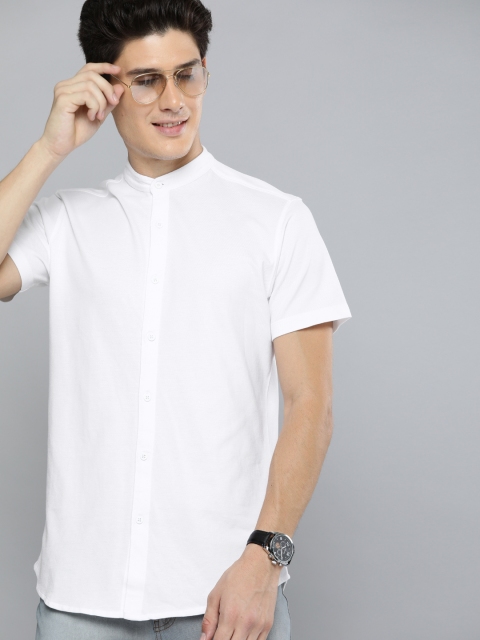 

Mast & Harbour Men White Regular Fit Solid Casual Knitted Shirt