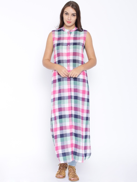 

Tokyo Talkies Pink & White Checked Maxi Top