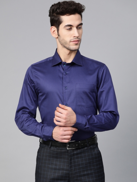 

Blackberrys Men Navy Blue Slim Fit Solid Formal Shirt