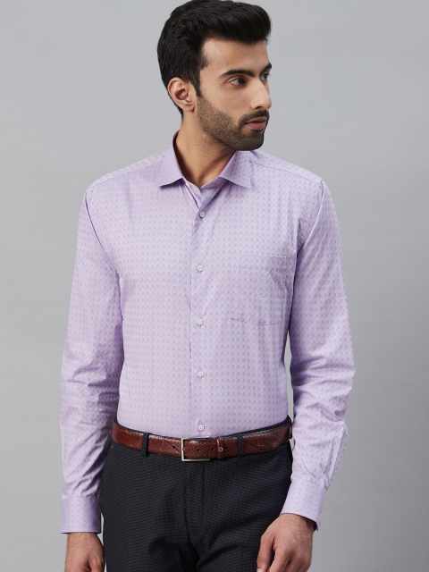 

Blackberrys Men Lavender Slim Fit Self Design Smart Casual Shirt