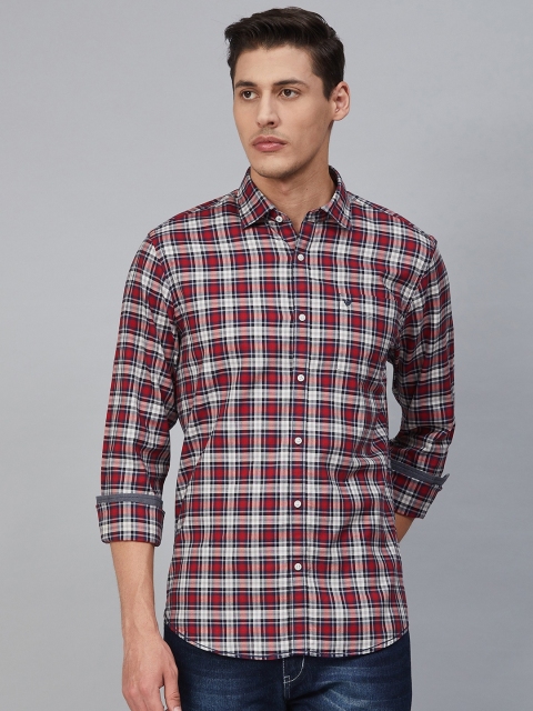 

Blackberrys Men Red & White Slim Fit Checked Casual Shirt